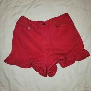 Vintage Bonjour- Women's Ruffle Hem Shorts